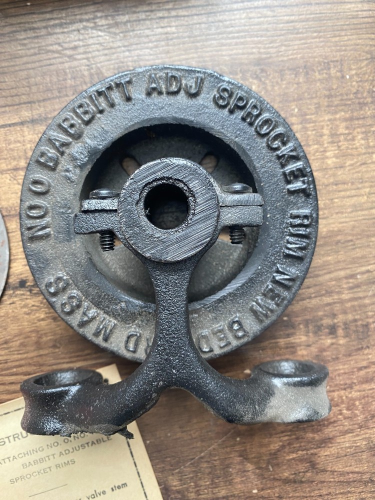 Babbit Cast Iron Adjustable Socket Rim with Chain Guide 2-4 Diameter Size 0