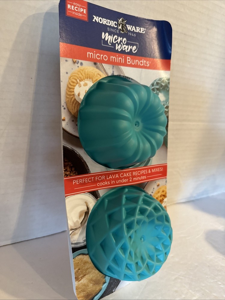 Nordic Ware Micro Ware Micro Mini Bundts Microwave Pans Teal