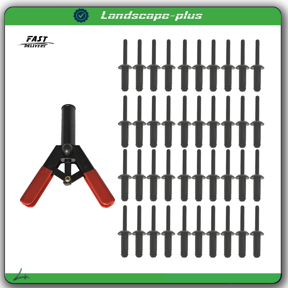 41Pcs-Assorted Plastic Rivet Gun Quick Set-W/ 40 Poly Rivets-Hand Tools Set