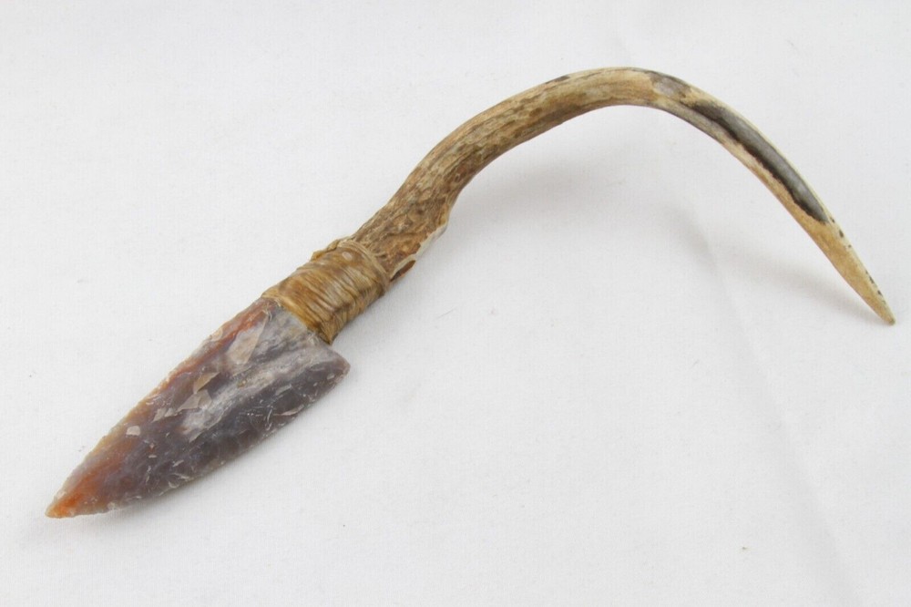 NATIVE AMERICAN INSPIRED DAGGER WITH JASPER BLADE #5 (10")