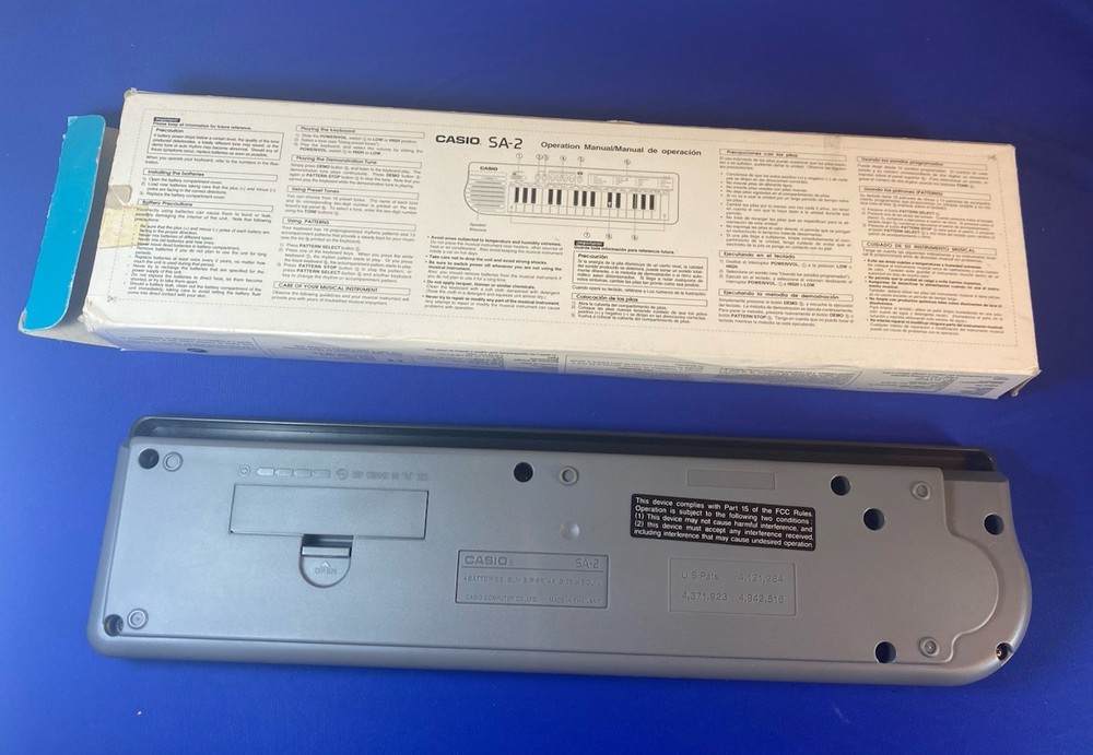 Vintage Casio SA-2 Keyboard w/ Box Tested Working 80s Synth