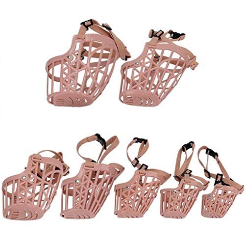 7pcs/Set Plastic Dog Muzzle, Anti Bite Adjustable Pet Basket, Dogs Training