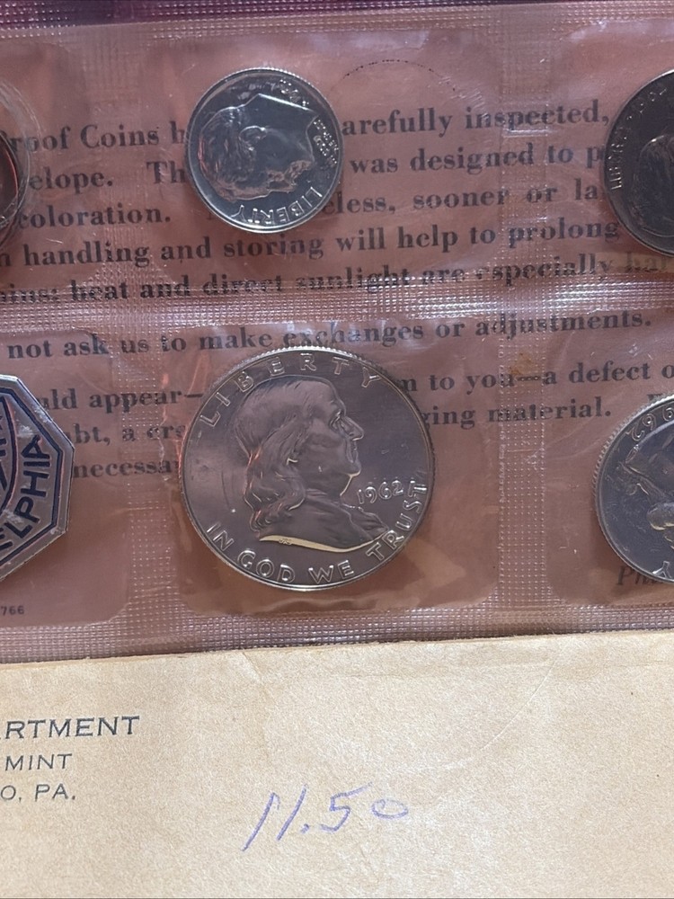 1962 US Mint 90% Silver Proof Set