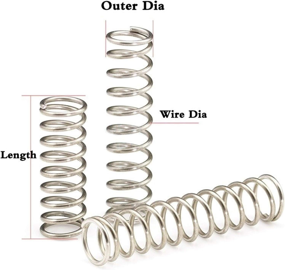 225Pcs Small Compression Spring Assortment, 15 Different Sizes, Wire Diameter 0.