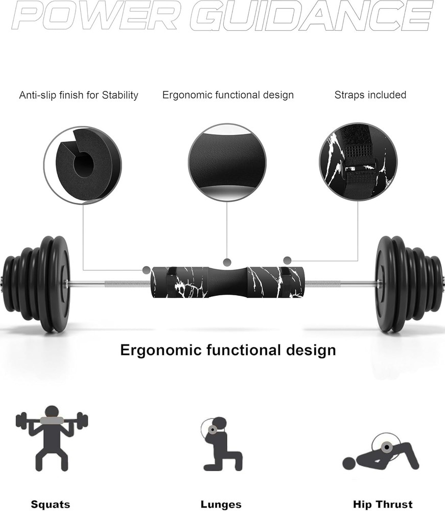 Multi-Exercise Barbell Pad - Ergonomic & Anti-Slip for Secure Lifting Experience