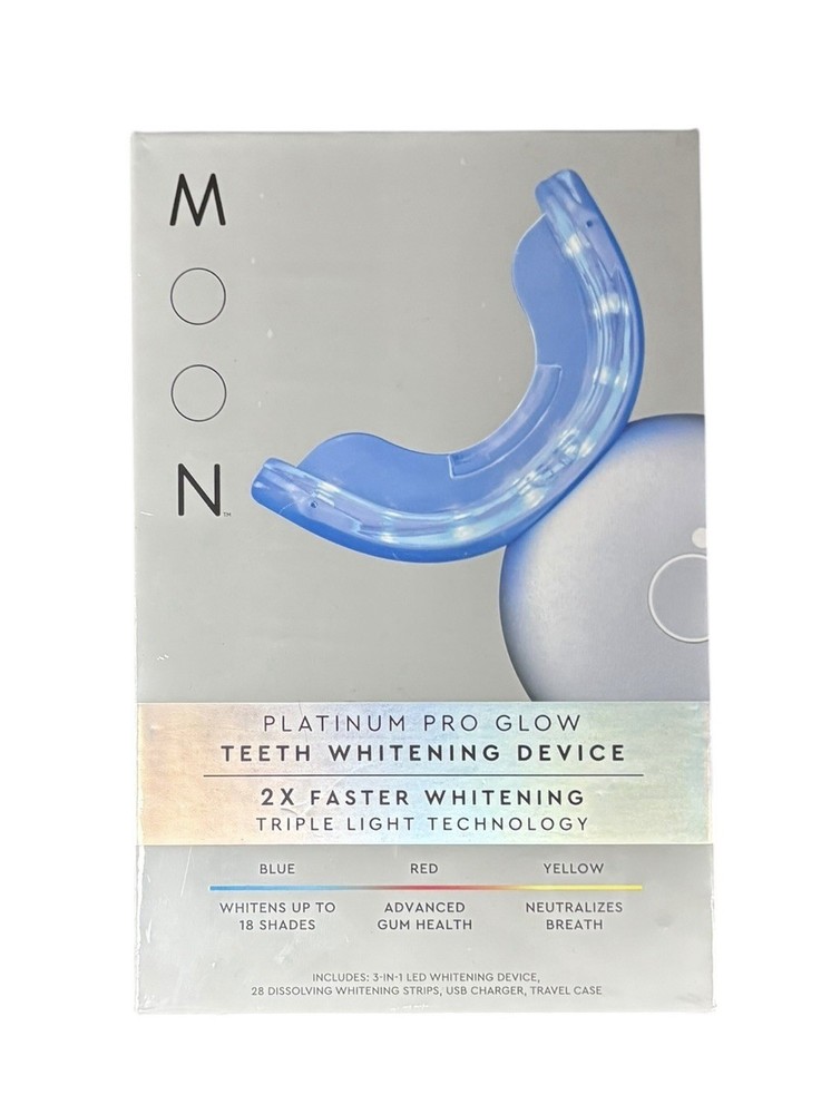 MOON Teeth Whitening Kit, Platinum Teeth Whitener LED Device