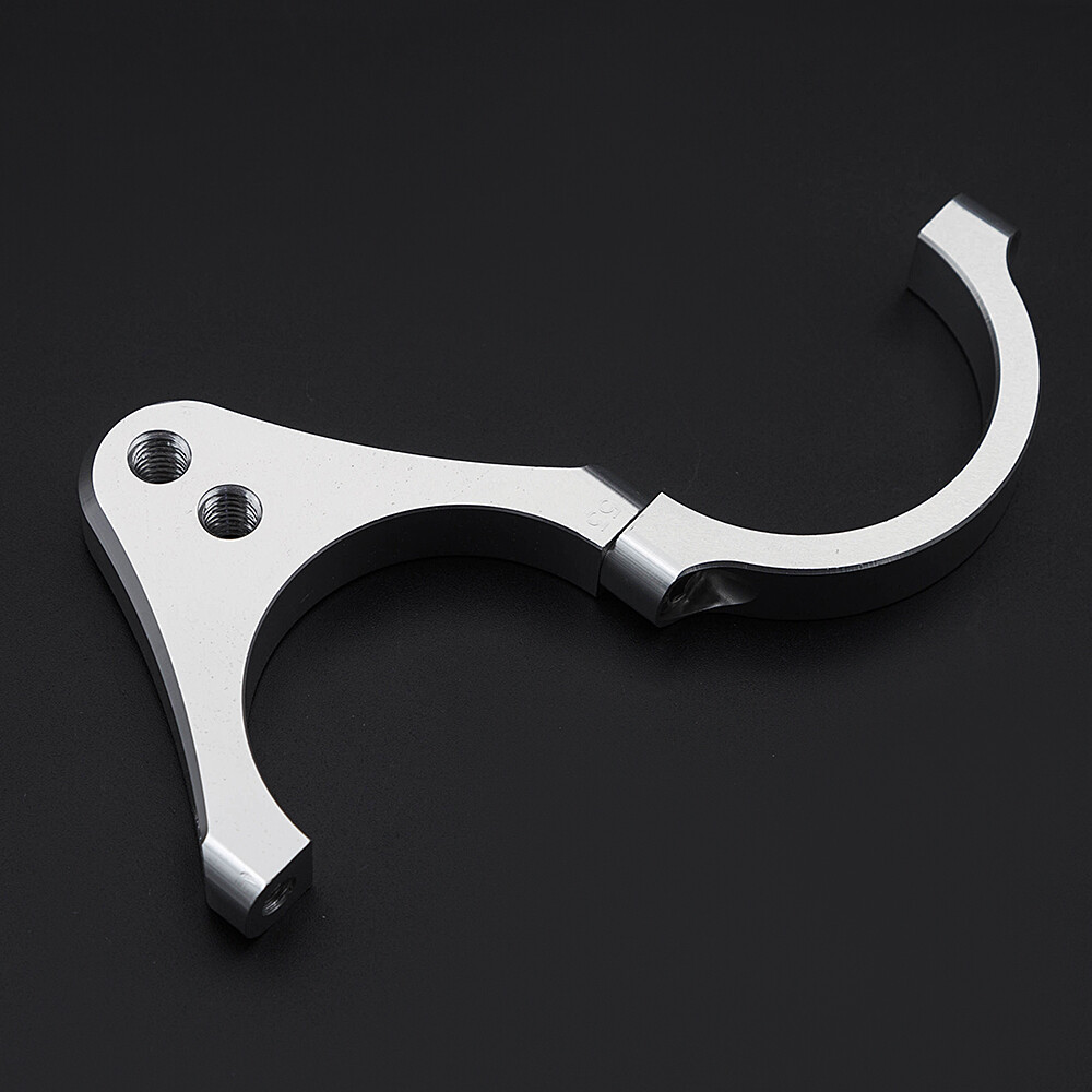 50mm Silver Universal Steering Damper Fork Frame Mount Clamp Bracket Aluminum