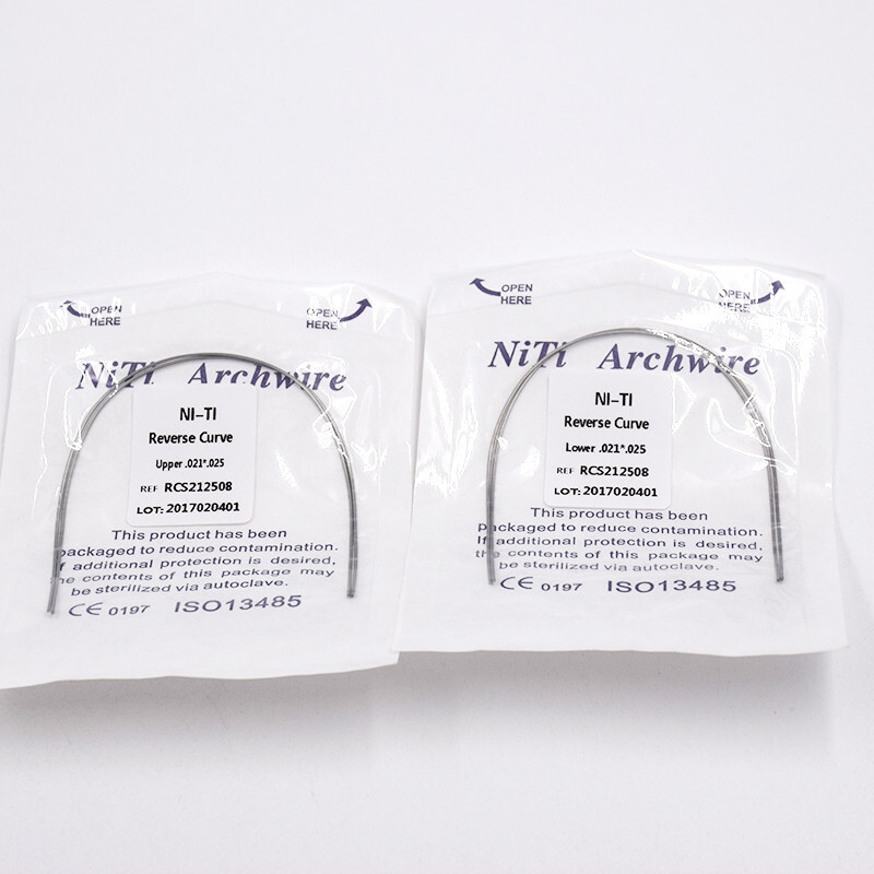 Dental Ortho Super Elastic NITI Arch Wire Reverse Curve Round/Rectangular True