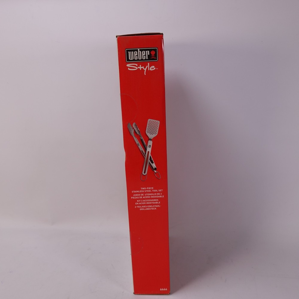 Weber Style 2 pc Stainless Steel Tool Set New