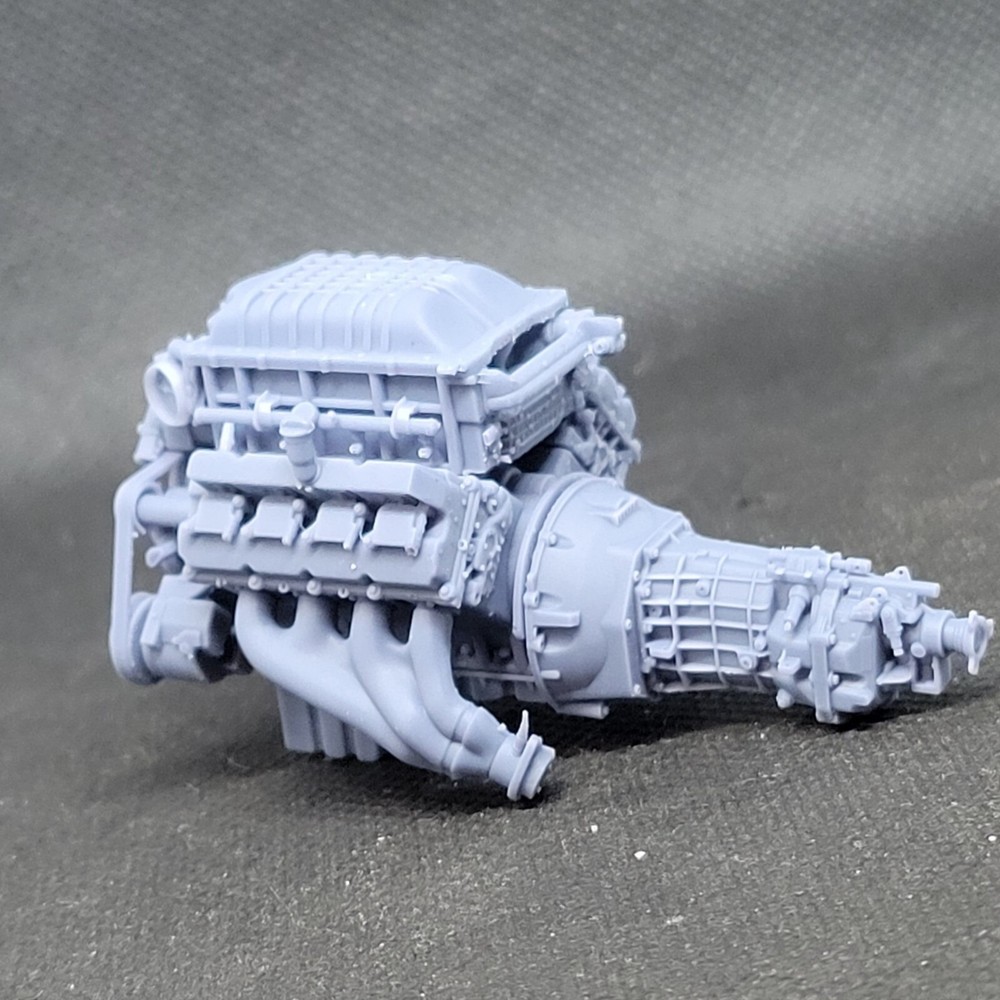 Dodge Hellcat model engine resin 3D printed 1:24-1:8 scale