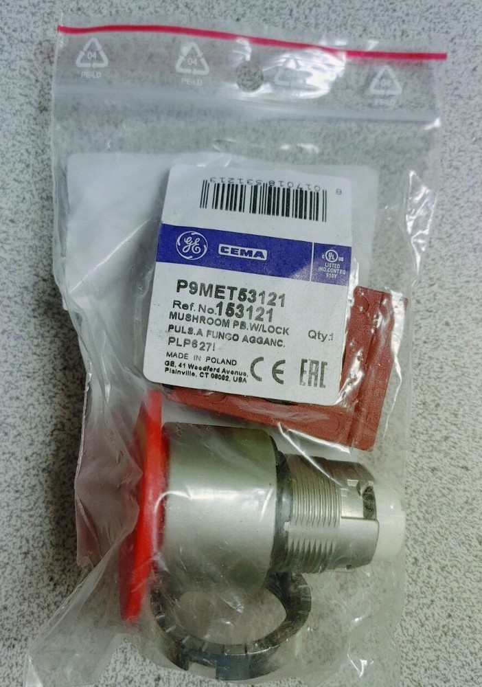 AEG P9MET53121 MUSHROOM PUSHBUTTON W/LOCK NEW!! WOW!!