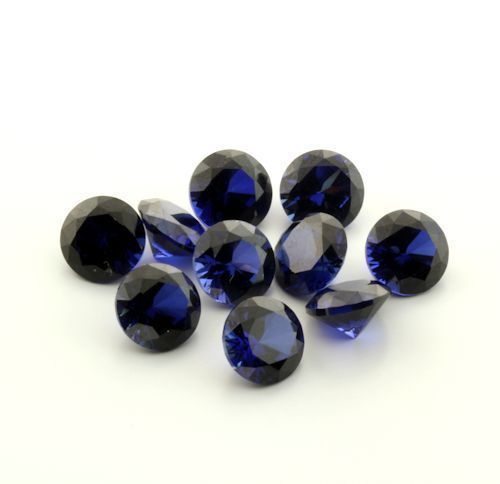 BULK (1.5mm - 12mm) Round AAA Lab Created Blue Sapphire