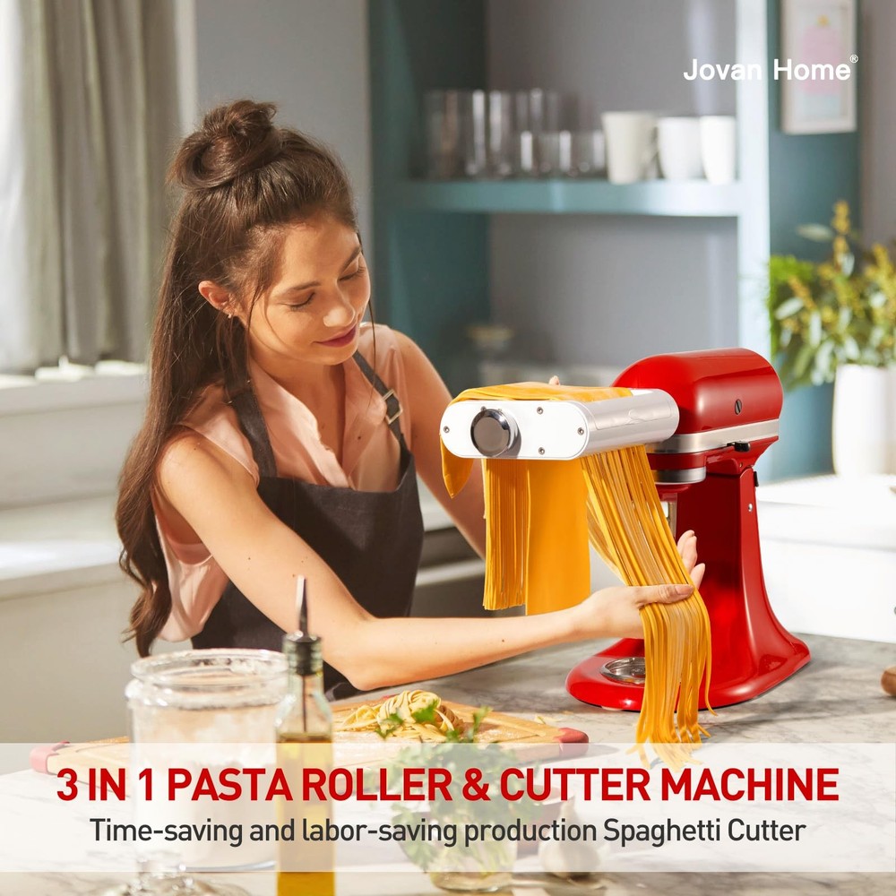 Pasta Maker Attachment for KitchenAid Stand Mixers 3 in 1 Set Includes Pasta ...