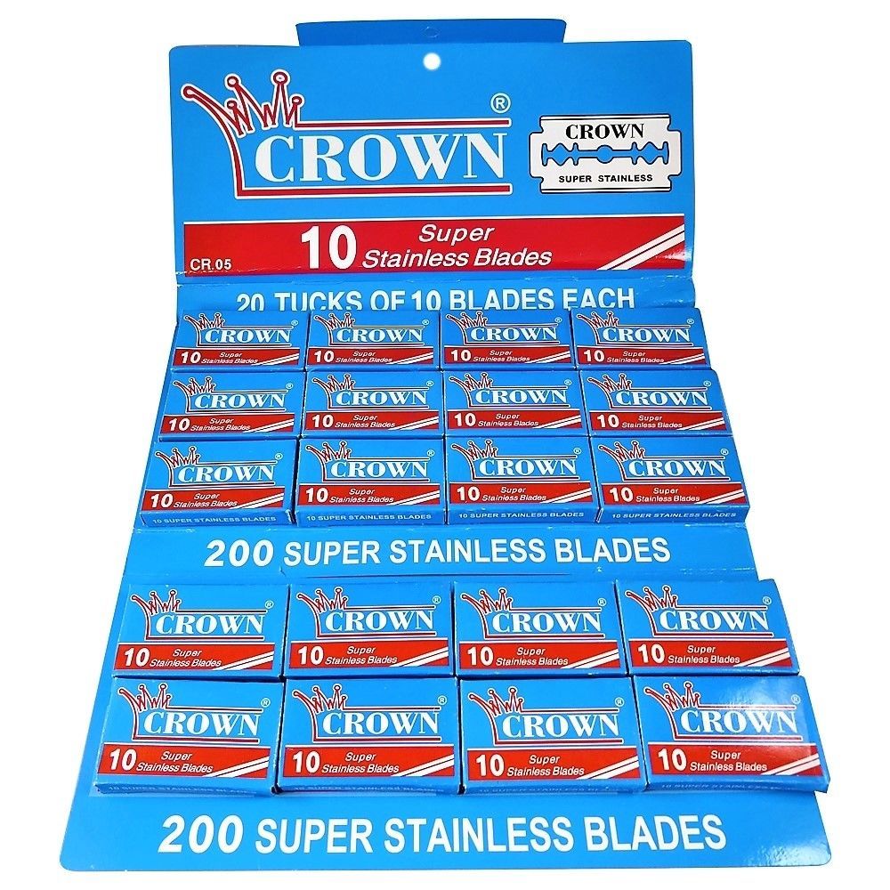 Crown Super Stainless Razor 200 blades