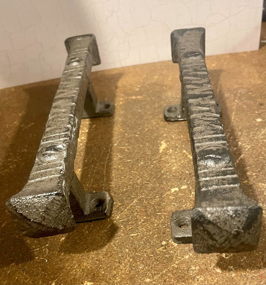 2 HUGE Cast Iron Foundry Style RUSTIC Barn Handle Gate Pull Shed Door Handles