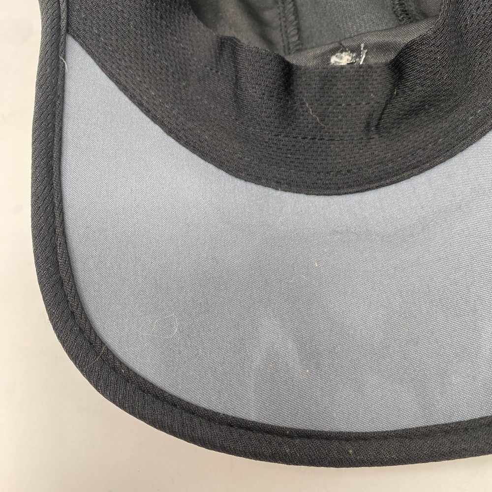 Adidas Running Athletic Mesh Hat Hook & Loop Strapback Black Lightweight Gym