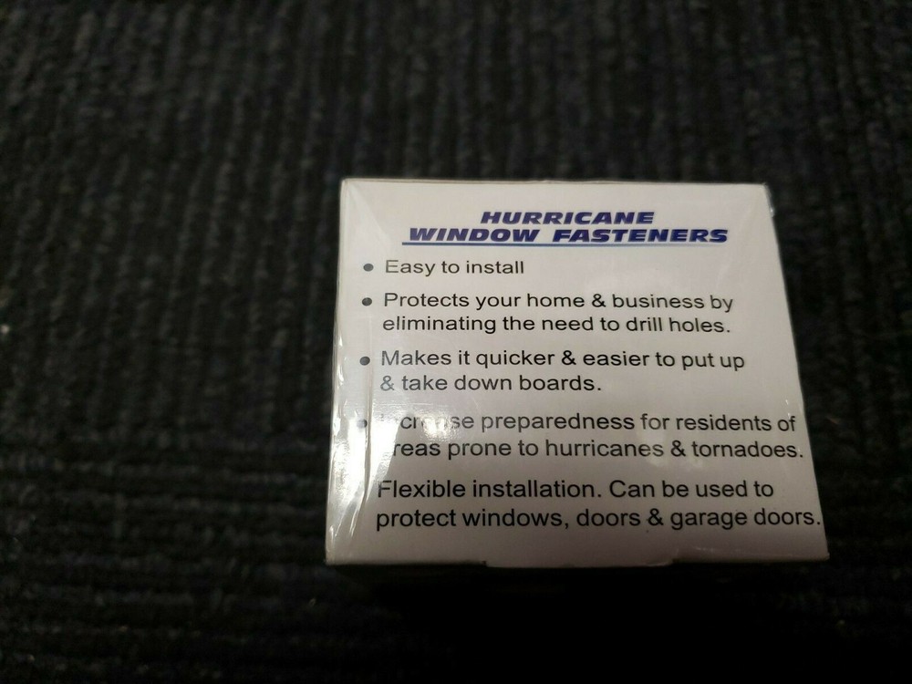 HURRICANE WINDOW FASTENERS