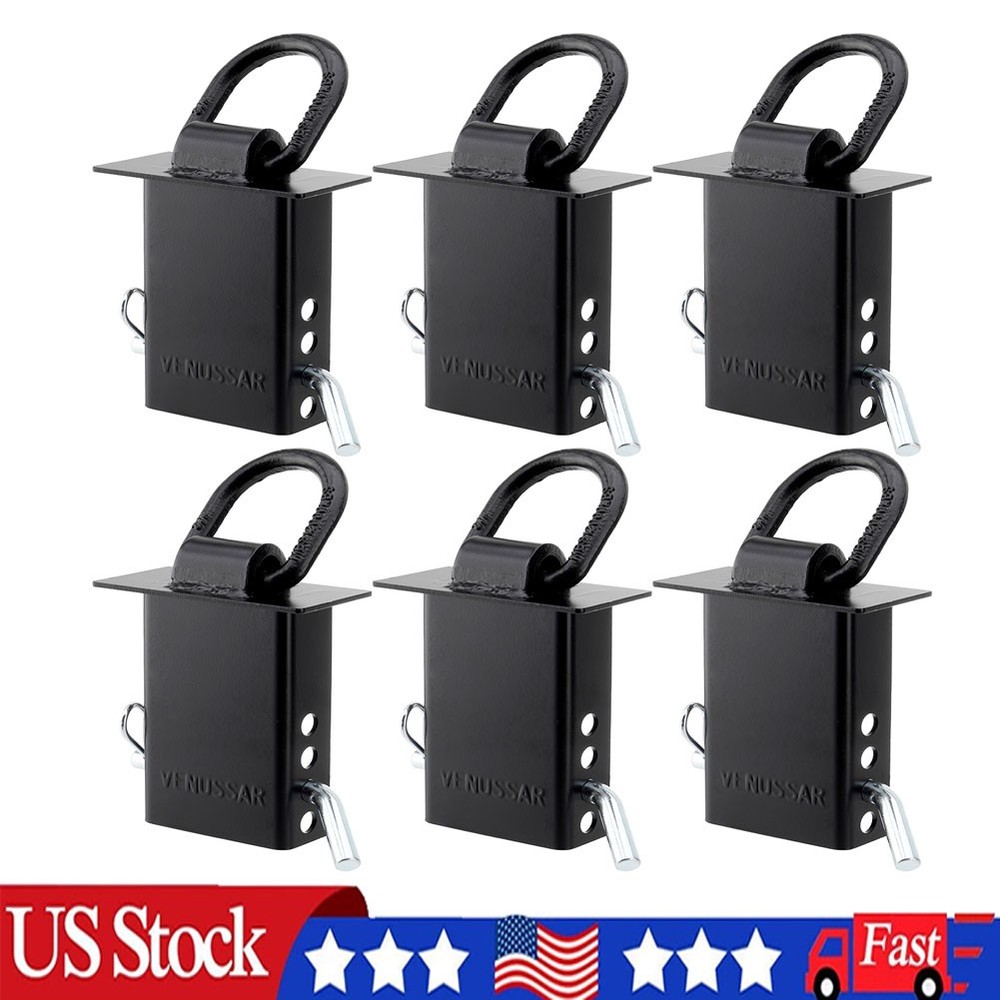 6Pcs 16200Lbs Heavy Duty Removable D Ring Stake Pocket Tie down for Utility Trai