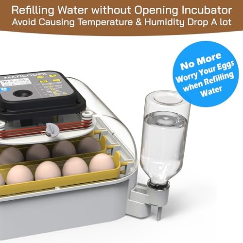 20 Egg Incubator with Humidity Display, Egg Candler, Automatic Egg Turner,