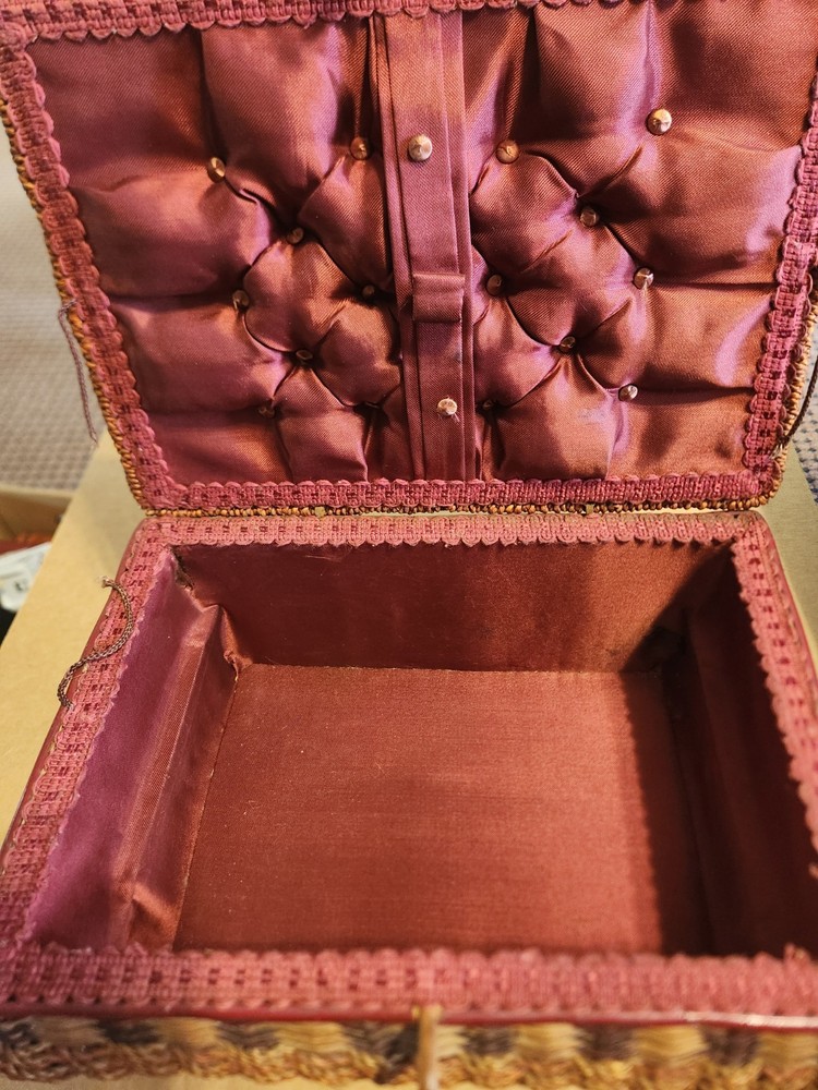 Vintage Wicker Sewing Basket