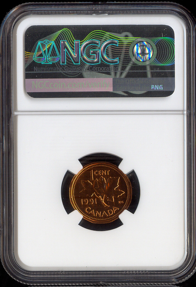 1991 Canada Small Cent 1C NGC MS68 RD MAC - Quality
