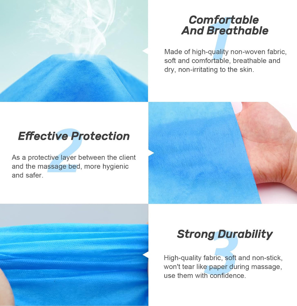 100Pcs Massage Table Sheets, Disposable Bed Sheets Soft Non Woven Fabric Spa Bed
