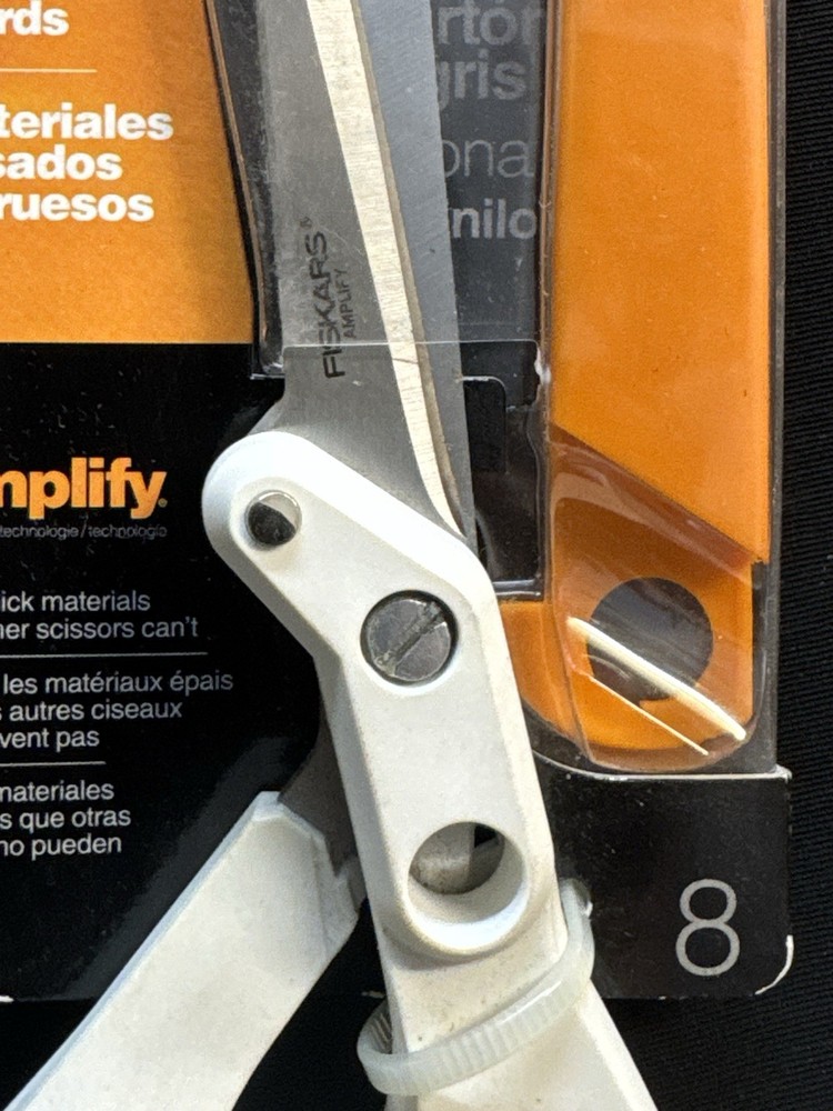 fiskars amplify for thick material 8 inch creased packaging