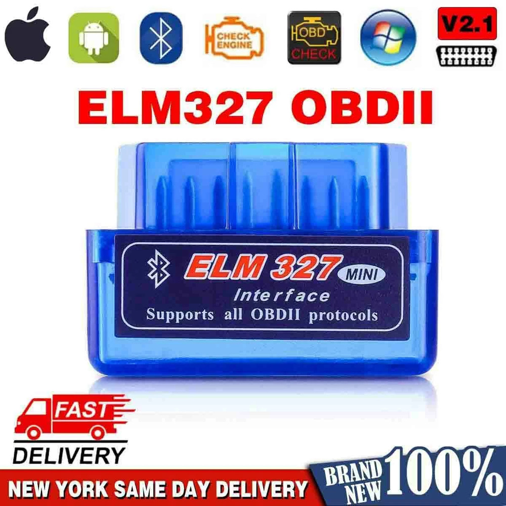 OBD2 Car Bluetooth Scanner Code Reader OBDII ELM327 Read Tool For iPhone