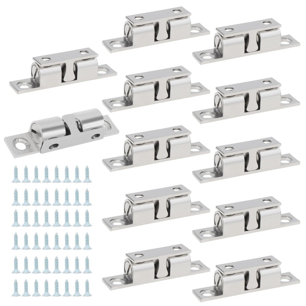 12 PCS 48mm Silver Solid Brass Double Ball Tension Roller Catch Latch