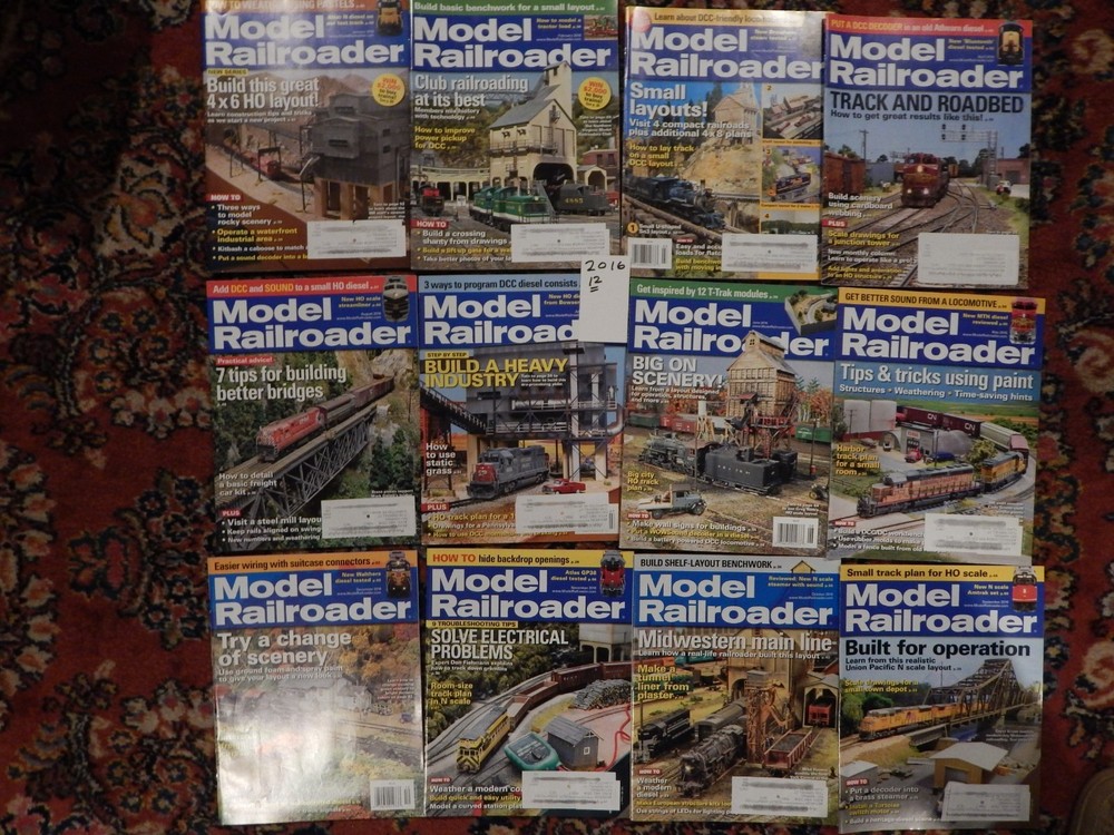 2016 2017 2018 Model Railroader magazine  29 issues total