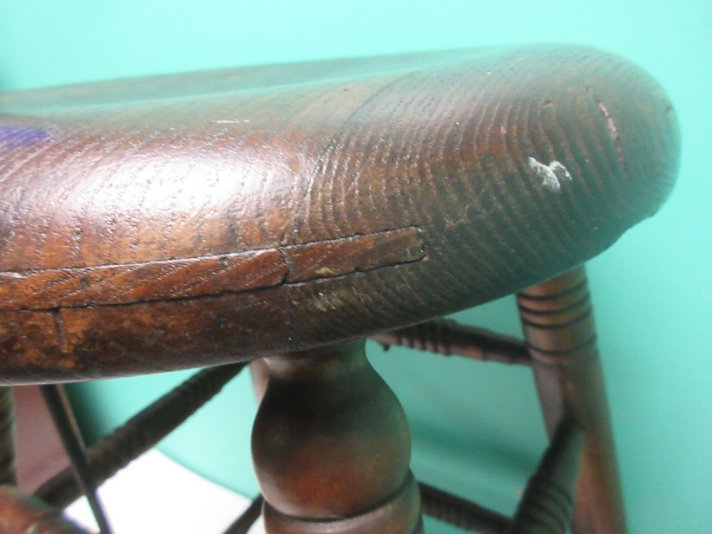 Antique Vintage Old Solid Wood Stool