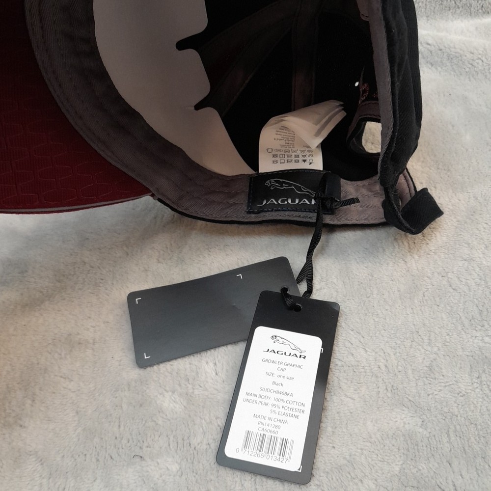 Official Black & Red Jaguar Strapback Baseball Hat - NWT