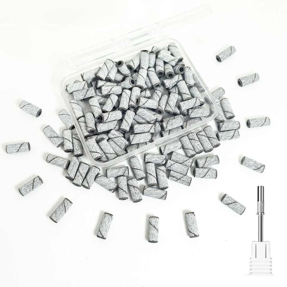 Small Sanding Bands Nail Drill Bits, Corfulra Upgraded Mini Sanding Bands wit...