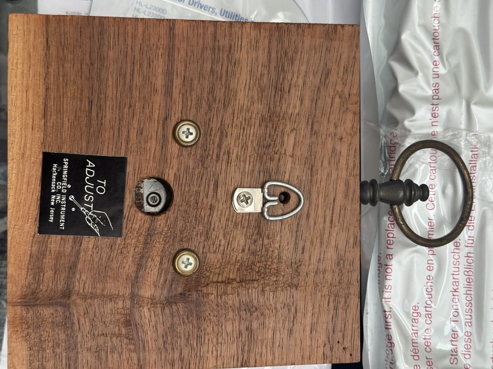 Vintage Wooden Barometer ,,Hackensak-NJ"