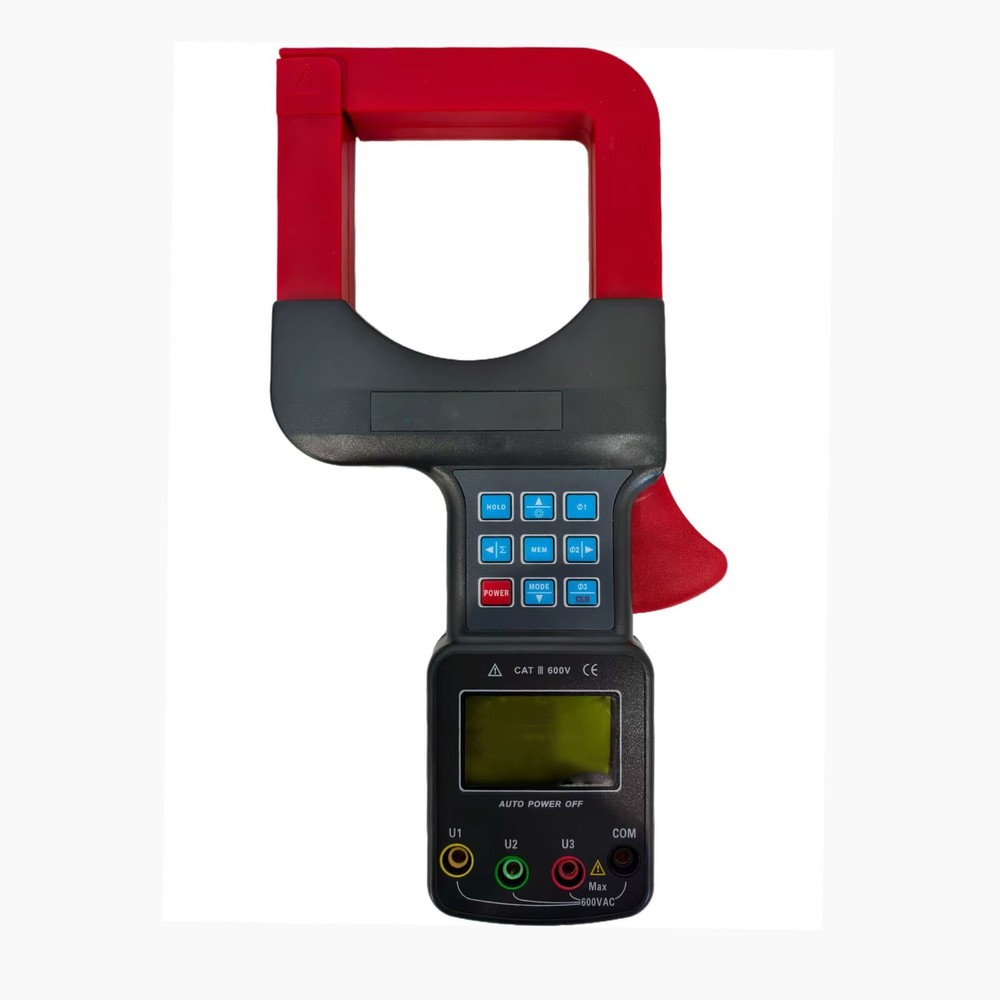 Portable 3 Phase Clamp Power Meter Automatic Large Caliber Tester Shift 2000A