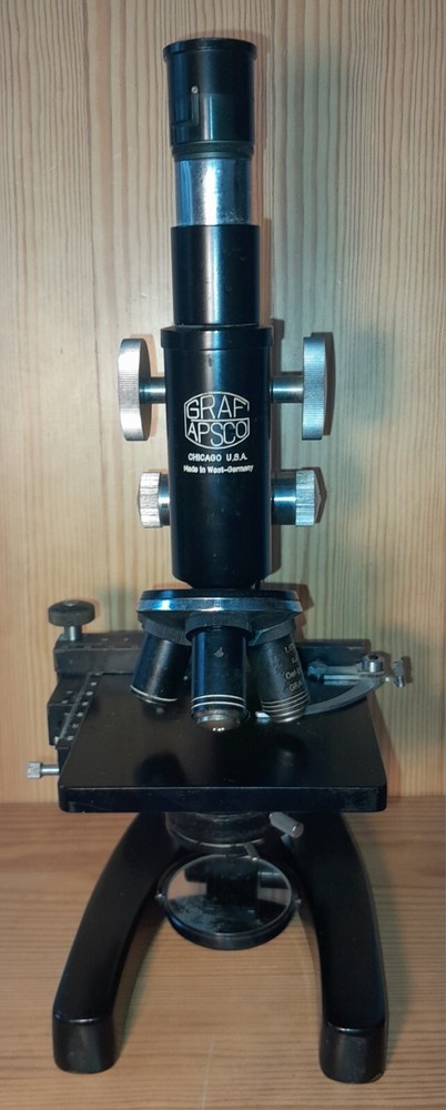 Vintage GRAF APSCO Microscope West Germany