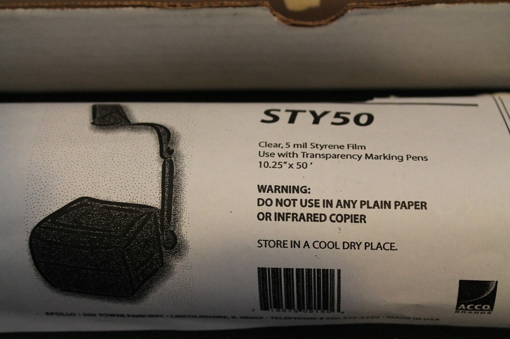 APOLLO CLEAR PROJECTOR FILM STY 50
