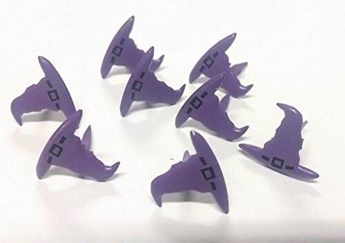 Purple Halloween Witch Brads - 8pc
