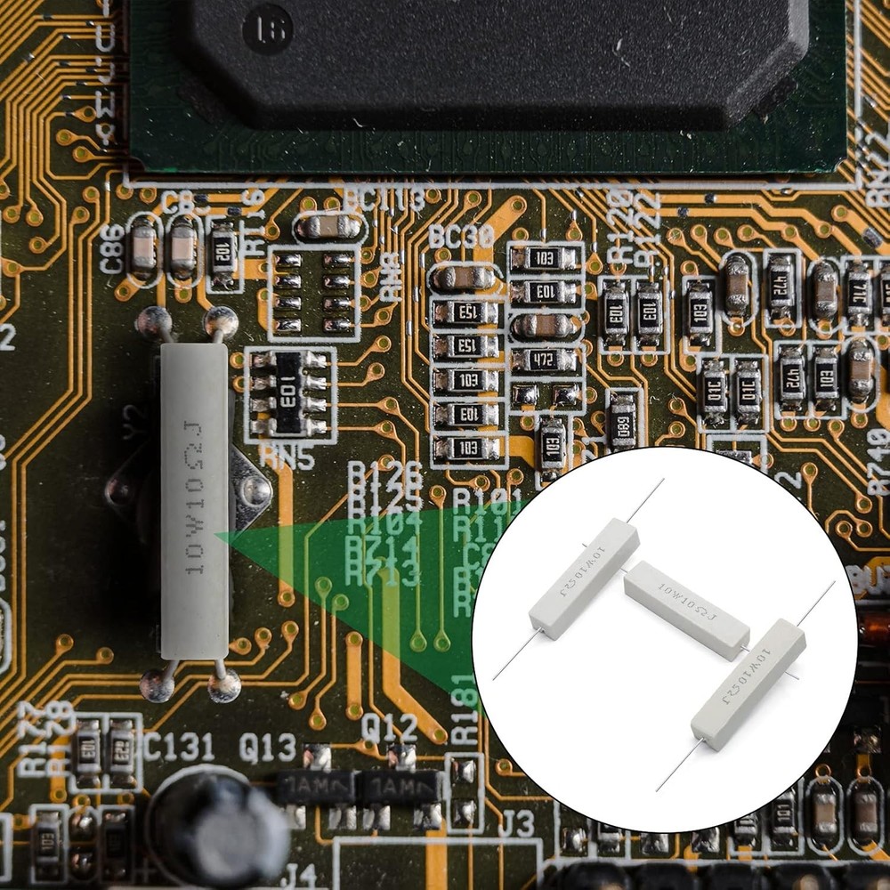 10PCS 10W 10 Ohm Ceramic Resistor Kit - Durable, Explosion-Proof Power Solution