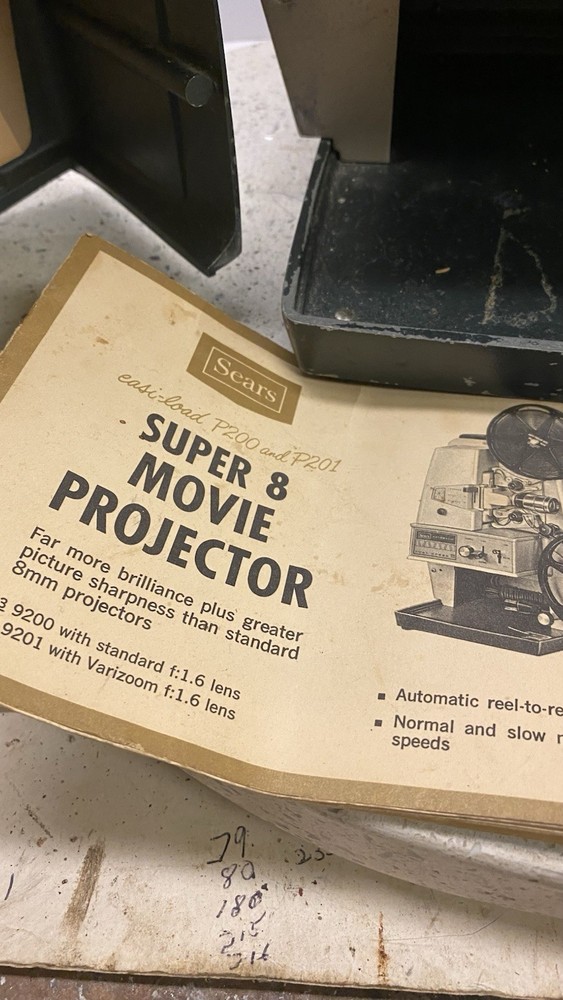 Vintage Sears 8mm Easi-load Model 200 Projector Tested