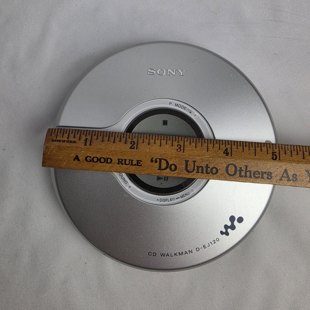 Sony D-EJ120 CD Walkman Portable CD Player G Protection Silver Tested Working