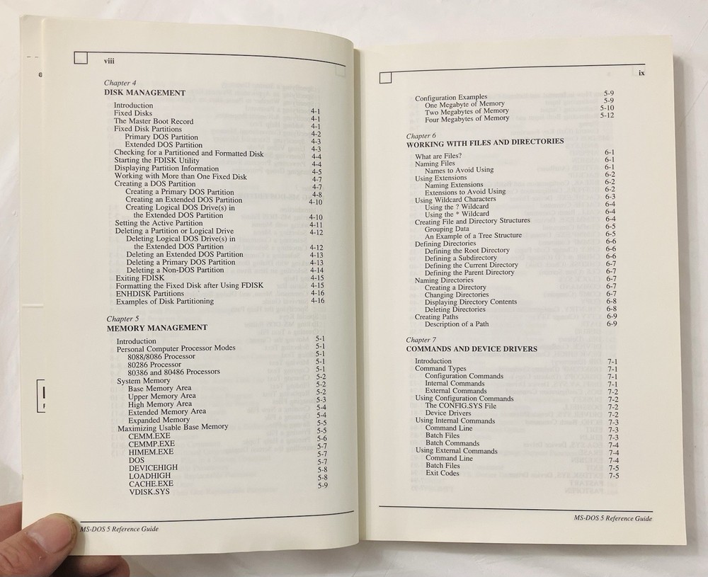 MS-DOS Version 5 Reference Guide Compaq Vintage Softcover User Manual PC DOS VG