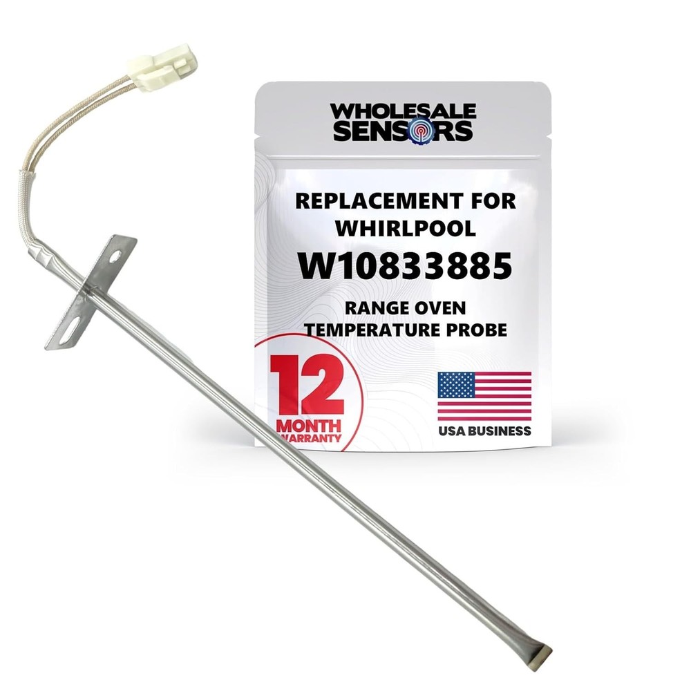 Whirlpool W10833885, W10586204 Replacement Range Oven Temperature Sensor