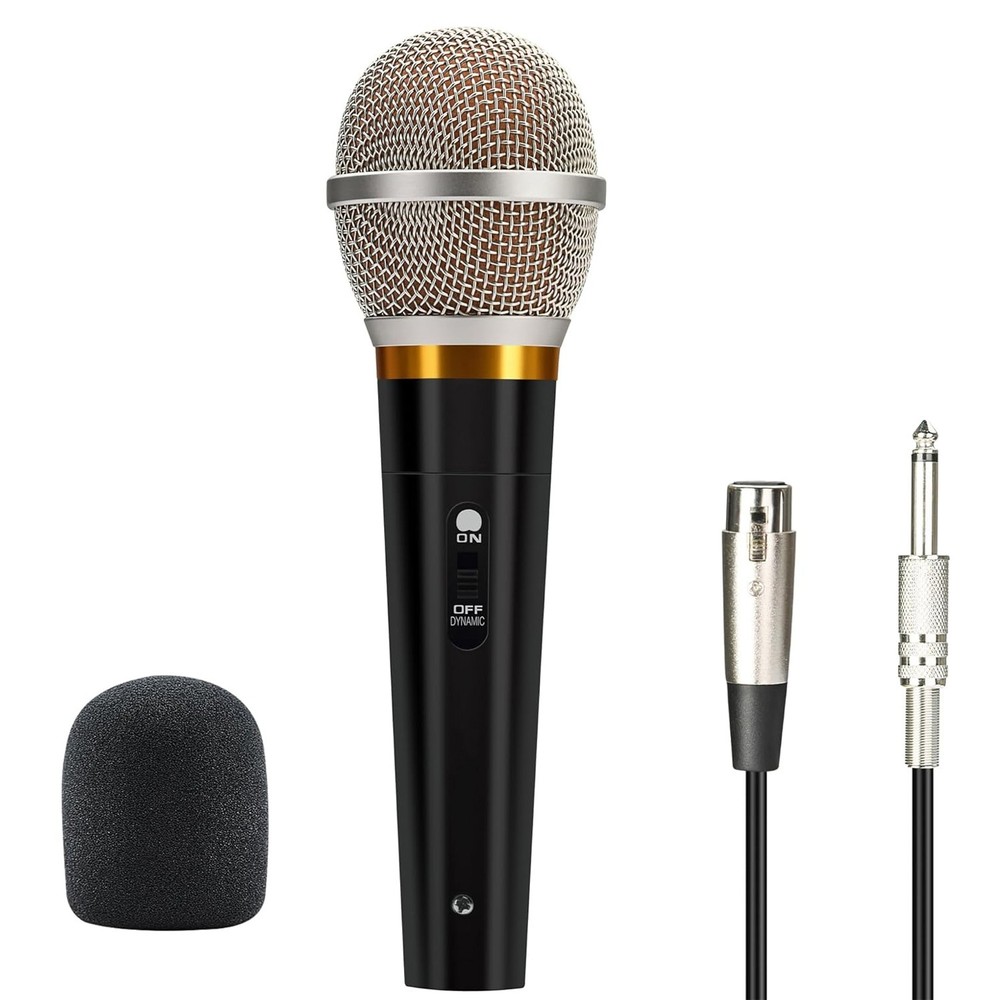 Handheld Dynamic Microphone Wired XLR Microphone Live Performance Singing Mic
