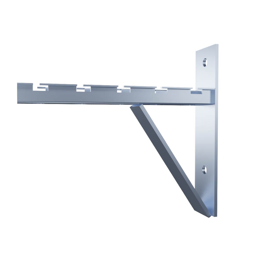 Electro Zinc Plated Wire Mesh Cable Tray bracket, Triangle, Wall Mount, 200mm ,