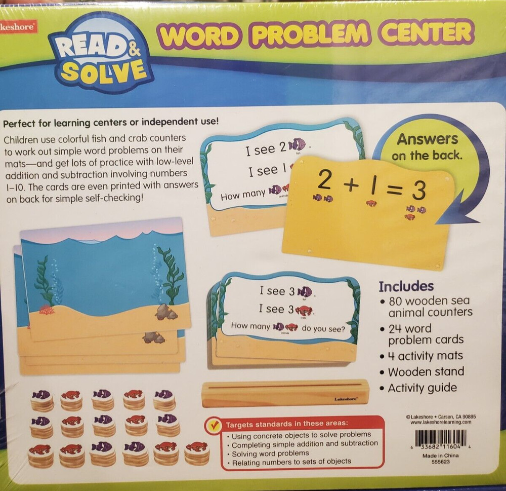 Lakeshore READ & SOLVE: WORD PROBLEM CENTER Ages 4+