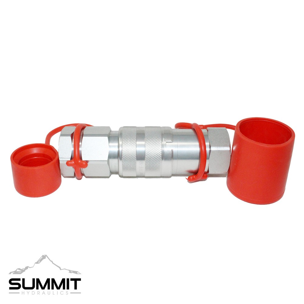 1” SAE High Flow Flat Face Hydraulic Quick Connect Coupler Set, 1” Body