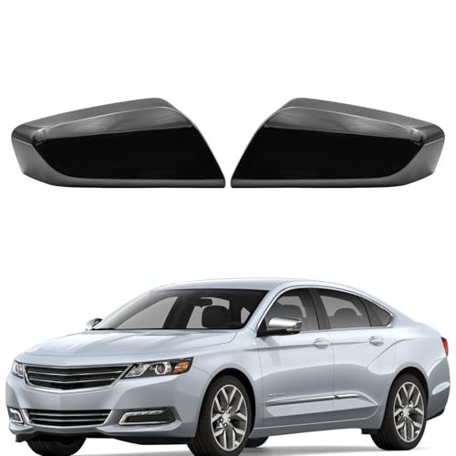 Side Mirror Cover Cap Fits For Chevy Impala 2014 2015 2016 2017 Gloss Black