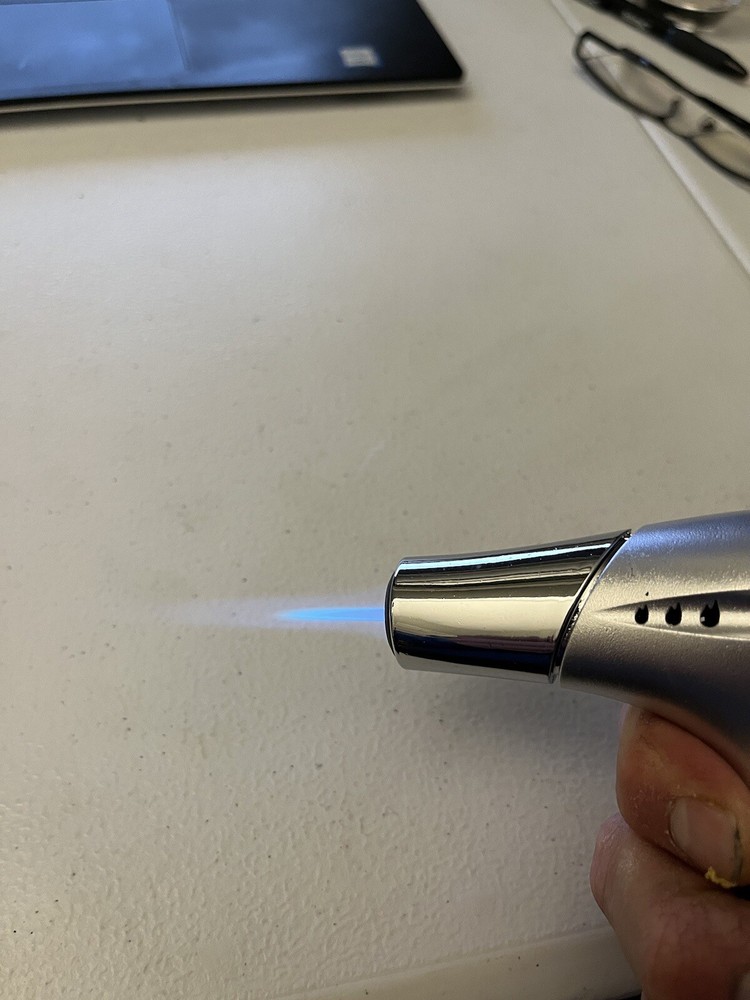 Refillable Butane Torch with Adjustable Flame