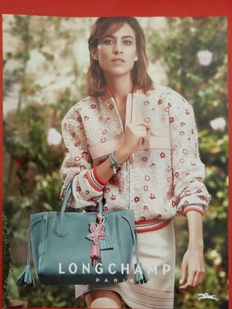 Press advertising for LONGCHAMP Paris bag